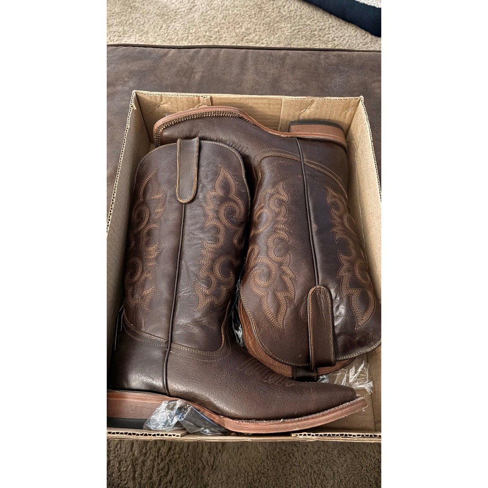 Tanner Mark Palomina Womens Redwood Calf Leather Western Boots TML 201400 10